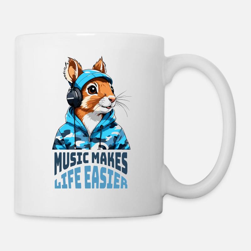 Music makes life easier - Mug - white