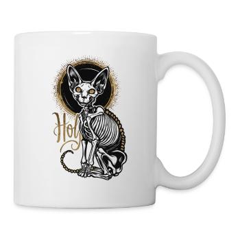 chat sphinx squelette tatouage - Mug blanc - blanc - Droite