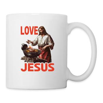 I Just Want To Love Jesus And BBQ 6 - Tasse - Weiß - Rechts