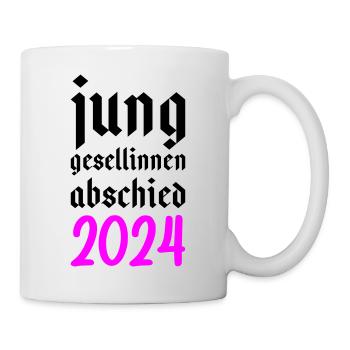 Junggesellinnenabschied 2024 Junggesellin - Tasse - Weiß - Rechts
