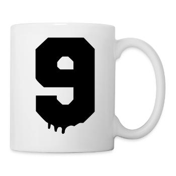 9 zahl - Tasse - Weiß - Rechts