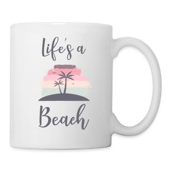 Life is a beach. - Mug - white - Right