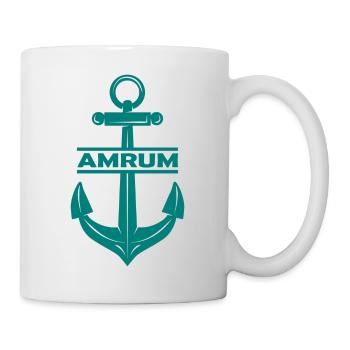 Amrum Anker Nordsee Ebbe Flut - Tasse - Weiß - Rechts