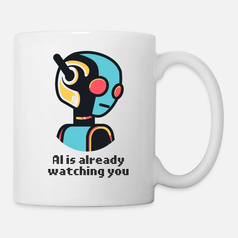 AI Is Already Watching You - dark - Mug - white