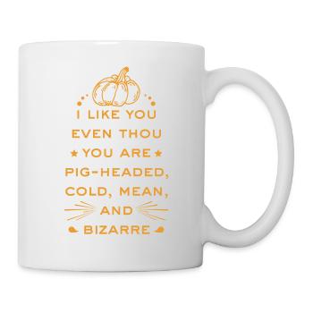 Lustiger Reim - Kürbis - Ich mag dich trotzdem - Tasse - Weiß - Rechts