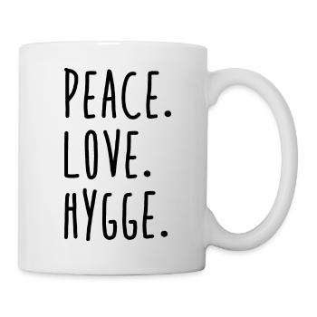 Peace Love Hygge - Tasse - Weiß - Rechts