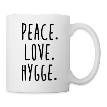 Peace Love Hygge - Tasse - Weiß - Rechts