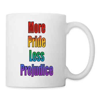 More Pride Less Prejudice rainbow - Mug - white - Right
