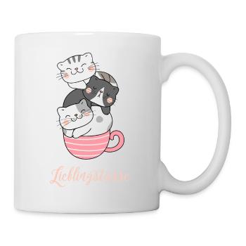Trois bébés chat mignons chat motif chat - Mug blanc - blanc - Droite