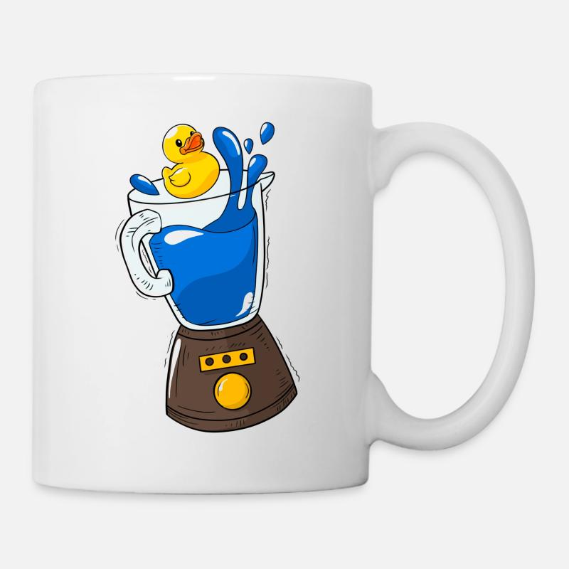 Canard mixeur - Mug blanc - blanc