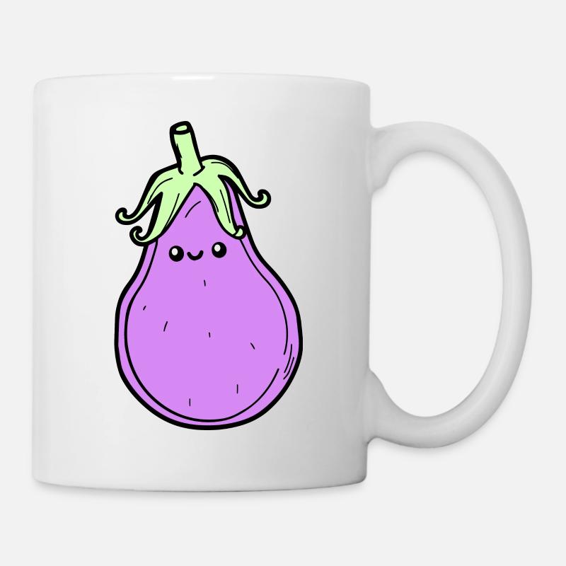 Eggy Eggplant - Tasse - Weiß