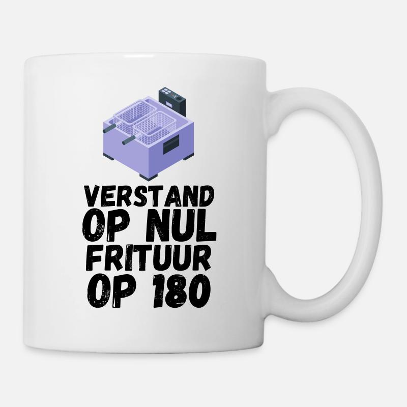 L’ à 0, la friteuse à 180 - Mug blanc - blanc