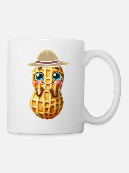 Cacahuètes Cacahuètes Enfants Enfant Noix - Mug blanc - blanc