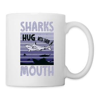 Great White Shark Hug Largest Predator Ocean - Mug - white - Right