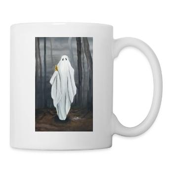 Gespenst mit Blümchen - Tasse - Weiß - Rechts