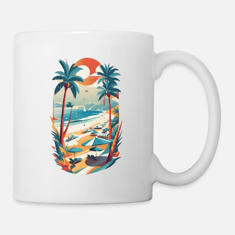 Retro Beach Vibes - Mug - white