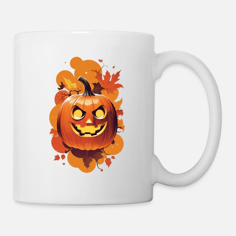Espièglerie à la citrouille - Mug blanc - blanc