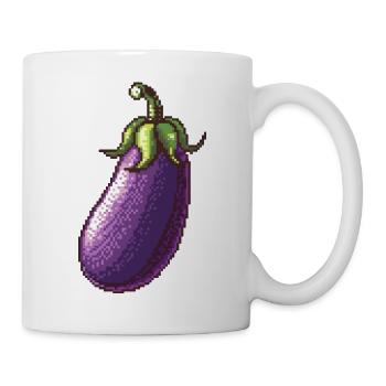 Eggplant Pixel Icon - Mug - white - Right