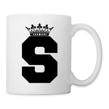 letter S crown - Mug - white - Right