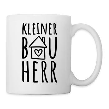 Kleiner Bauherr (Farbwechsel / Farbe änderbar) - Tasse - Weiß - Rechts