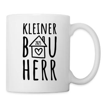 Kleiner Bauherr 2025 - Tasse - Weiß - Rechts
