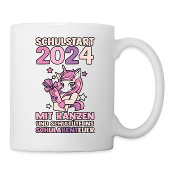 1. Klasse Schulkind Schulanfang Einschulung - Tasse - Weiß - Rechts