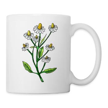 Blumen - Tasse - Weiß - Rechts