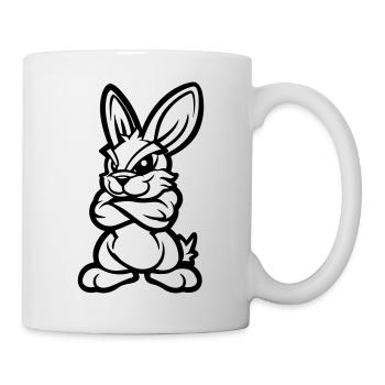 Hase Rabbit Comic - Tasse - Weiß - Rechts
