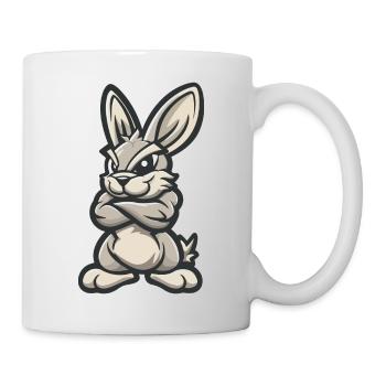 Hase Rabbit Comic - Tasse - Weiß - Rechts
