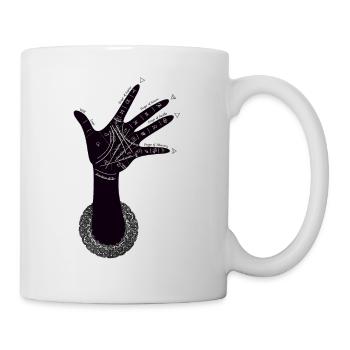 Handlesen Spirituell Esoterik Witch Hexe Wicca - Tasse - Weiß - Rechts