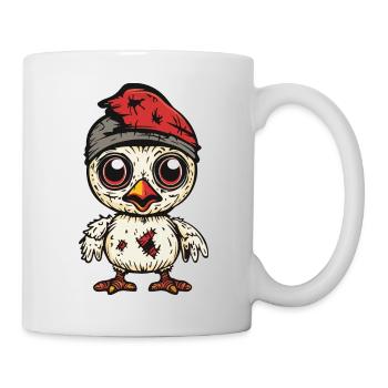 Huhn Halloween Lustig Zombie - Tasse - Weiß - Rechts