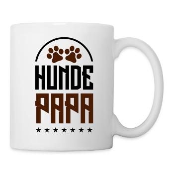 hunde papa - Tasse - Weiß - Rechts