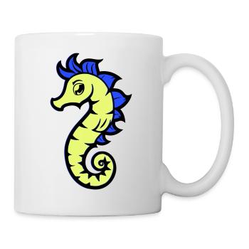 seepferd seepferdchen comic - Tasse - Weiß - Rechts