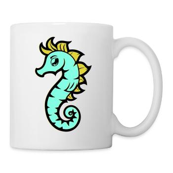 seepferd seepferdchen comic - Tasse - Weiß - Rechts