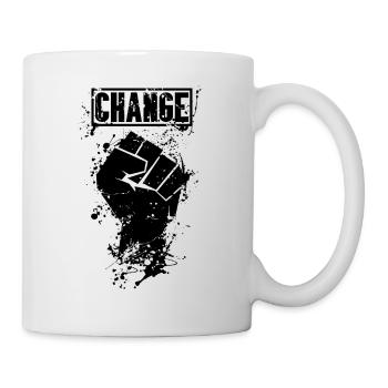 Le changement par la révolution Noir - Mug blanc - blanc - Droite