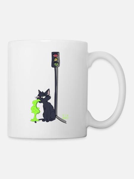 Sick Cat Viazoo - Mug - white