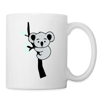 Koala Ours Bande Dessinée Arbre - Mug blanc - blanc - Droite