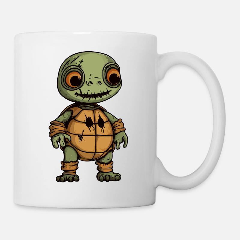 Schildkröte Halloween Comic Lustig - Tasse - Weiß