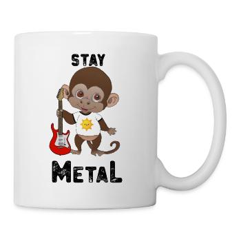 Stay Metal - singe - Mug blanc - blanc - Droite