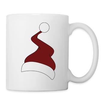 Weihnachtsmütze in rot und weiss - Tasse - Weiß - Rechts
