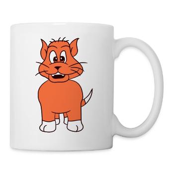 Pretty Cat Looking Happy Cheerful Smiling - Mug - white - Right