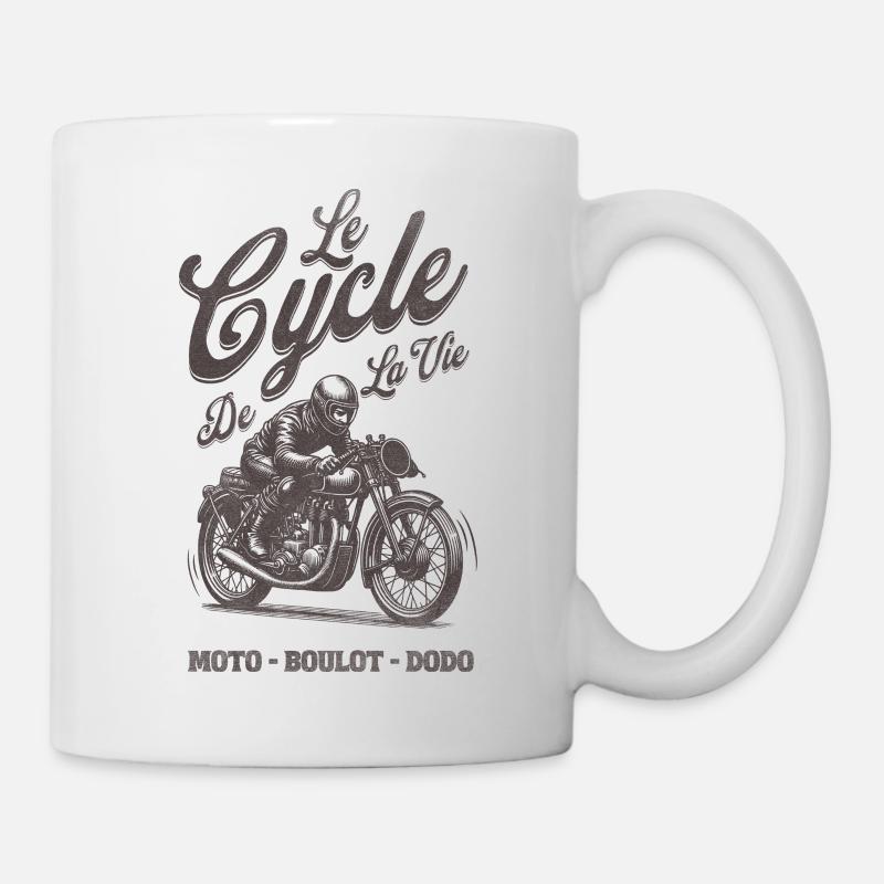 MOTO BOULOT DODO - Mug blanc - blanc