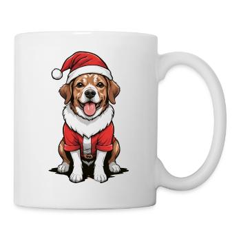 Père Noël chien Père Noël Cadeau chien - Mug blanc - blanc - Droite