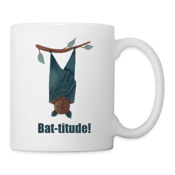 Bat-titude!, Halloween Bat, Attitude, Bats. - Tasse - Weiß - Rechts