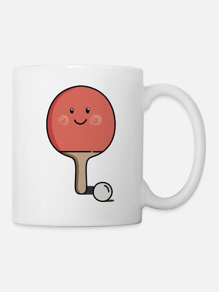 Raquettes de ping-pong à dessin pour bébés et enfants - Mug blanc - blanc