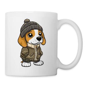Beagle Chien Hiver - Mug blanc - blanc - Droite