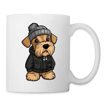 Airedale Terrier Hund Winter - Tasse - Weiß - Rechts