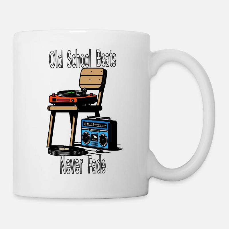 OldSchoolMusic - Tasse - Weiß