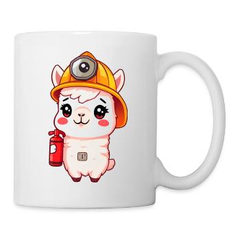 Safety First Alpaca pompier - Mug blanc - blanc - Droite