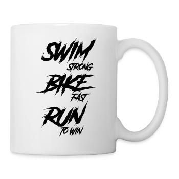 Triathlon Laufen Schwimmen Radfahren - Tasse - Weiß - Rechts
